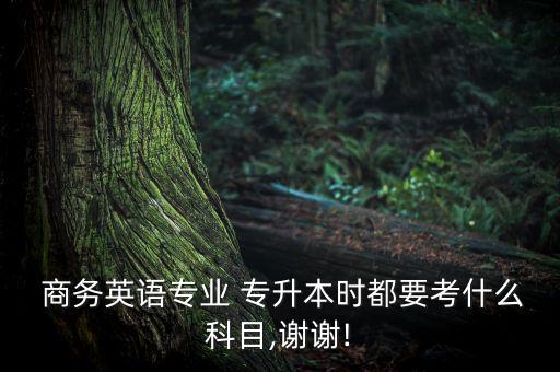  商務(wù)英語專業(yè) 專升本時都要考什么科目,謝謝!