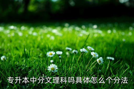  專升本中分文理科嗎具體怎么個(gè)分法