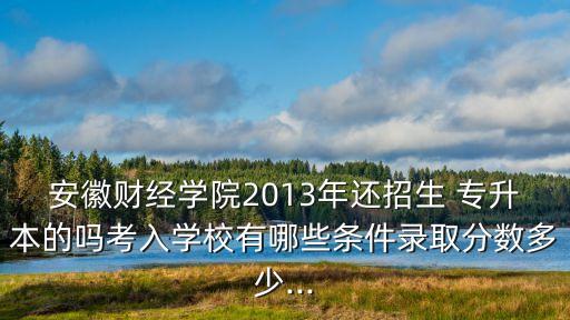 安財(cái)會計(jì) 專升本,安財(cái)專升本2022