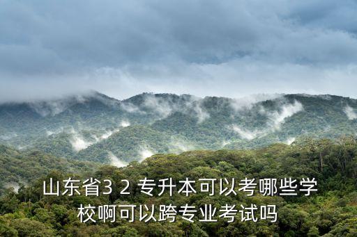  山東省3 2 專升本可以考哪些學校啊可以跨專業(yè)考試嗎