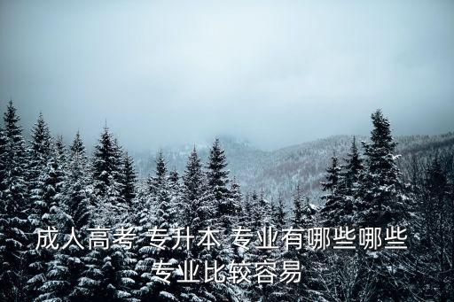 成人高考 專升本 專業(yè)有哪些哪些 專業(yè)比較容易