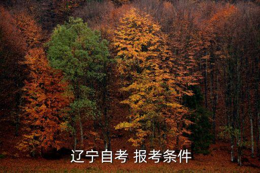  遼寧自考 報考條件