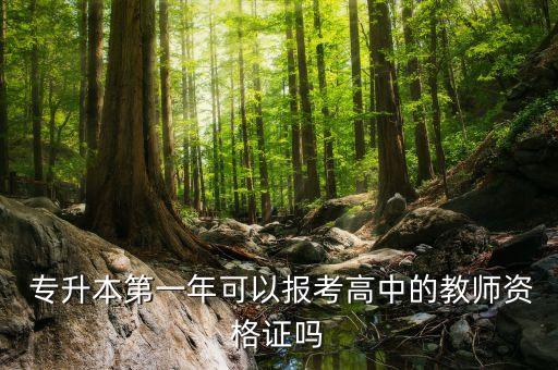  專升本第一年可以報(bào)考高中的教師資格證嗎