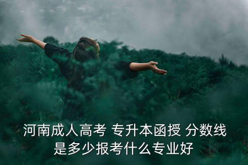  河南成人高考 專(zhuān)升本函授 分?jǐn)?shù)線是多少報(bào)考什么專(zhuān)業(yè)好