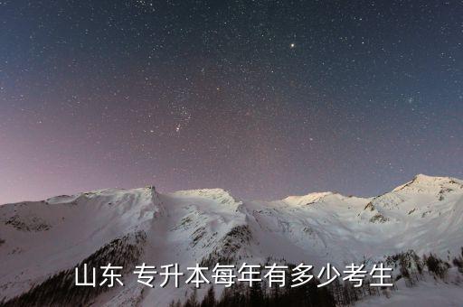  山東 專(zhuān)升本每年有多少考生