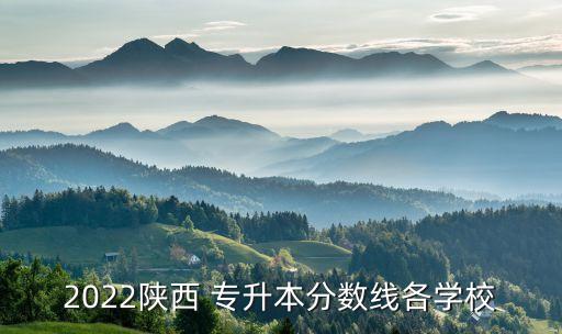 2022陜西 專升本分數(shù)線各學校