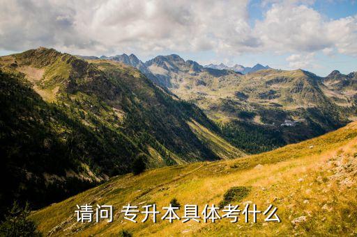 請(qǐng)問 專升本具體考什么