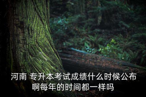  河南 專升本考試成績(jī)什么時(shí)候公布啊每年的時(shí)間都一樣嗎