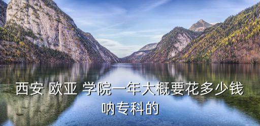 西安 歐亞 學院一年大概要花多少錢吶專科的