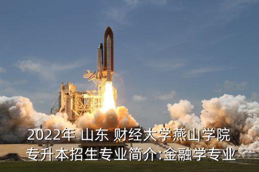 2022年 山東 財(cái)經(jīng)大學(xué)燕山學(xué)院 專(zhuān)升本招生專(zhuān)業(yè)簡(jiǎn)介:金融學(xué)專(zhuān)業(yè)