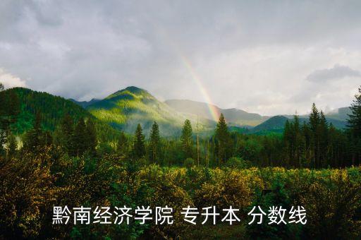 黔南經(jīng)濟學(xué)院 專升本 分?jǐn)?shù)線