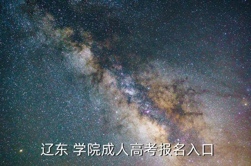  遼東 學院成人高考報名入口