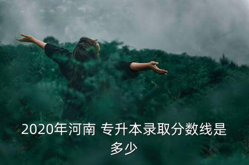 2020年河南 專升本錄取分?jǐn)?shù)線是多少