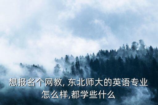 想報名個網(wǎng)教, 東北師大的英語專業(yè)怎么樣,都學(xué)些什么