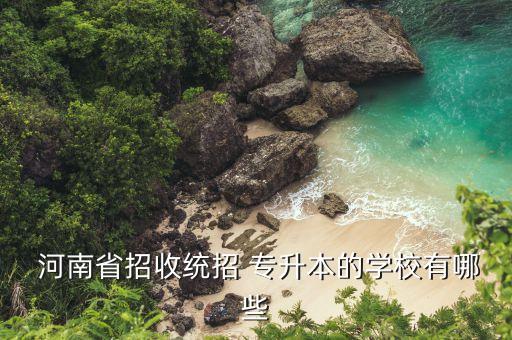  河南省招收統(tǒng)招 專升本的學(xué)校有哪些