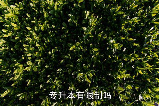  專升本有限制嗎