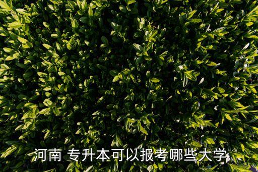  河南 專(zhuān)升本可以報(bào)考哪些大學(xué)