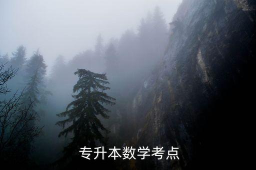  專升本數(shù)學考點
