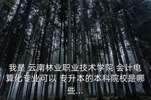 云南會計專升本可報考哪個學校,云南專升本會計專業(yè)可以報考的專業(yè)