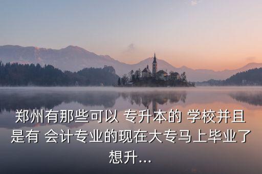 河南會(huì)計(jì)專升本學(xué)校有哪些學(xué)校,河南大數(shù)據(jù)與會(huì)計(jì)專升本能考的學(xué)校
