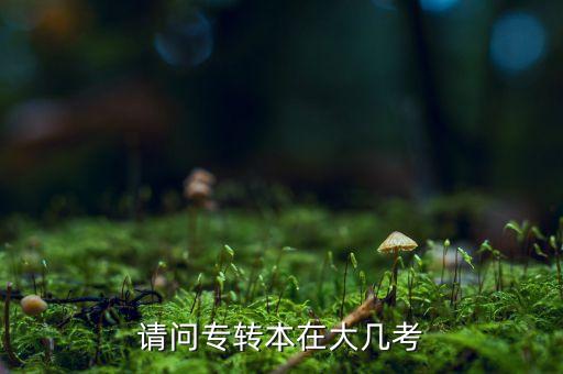 請問專轉本在大幾考