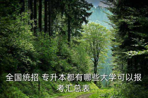 全國統(tǒng)招 專升本都有哪些大學(xué)可以報(bào)考匯總表