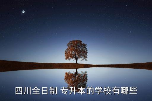 四川全日制 專(zhuān)升本的學(xué)校有哪些