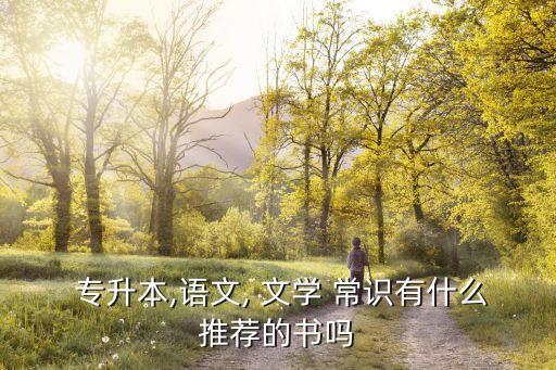  專升本,語(yǔ)文, 文學(xué) 常識(shí)有什么推薦的書(shū)嗎