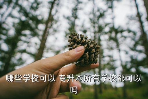 哪些學(xué)?？梢?專升本所有學(xué)校都可以嗎