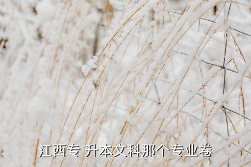 江西專 升本文科那個專業(yè)卷