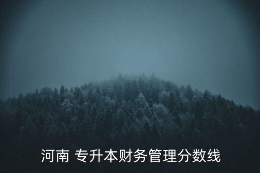  河南 專升本財務(wù)管理分數(shù)線
