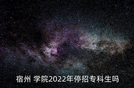  宿州 學(xué)院2022年停招?？粕鷨? class=