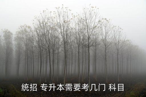 統(tǒng)招 專升本需要考幾門 科目