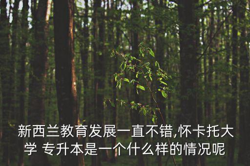  新西蘭教育發(fā)展一直不錯,懷卡托大學(xué) 專升本是一個什么樣的情況呢