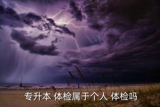  專升本 體檢屬于個(gè)人 體檢嗎
