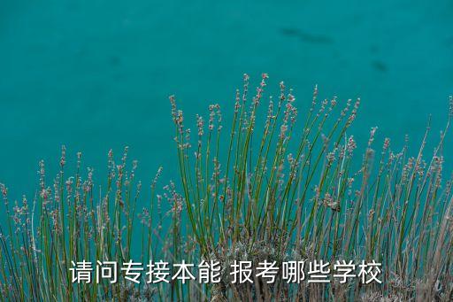 請問專接本能 報(bào)考哪些學(xué)校