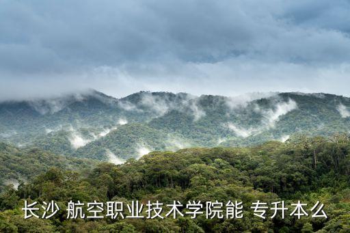 長沙 航空職業(yè)技術(shù)學(xué)院能 專升本么