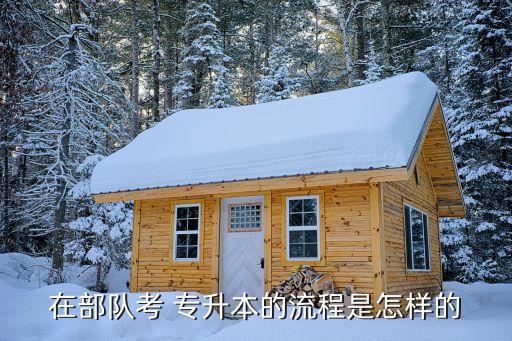 在部隊(duì)考 專(zhuān)升本的流程是怎樣的
