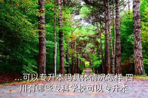 ...可以專升本嗎具體情況怎樣 四川有哪些?？茖W(xué)校可以專升本