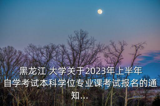 黑龍江大學有自考專升本嗎