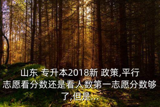 山東 專(zhuān)升本2018新 政策,平行志愿看分?jǐn)?shù)還是看人數(shù)第一志愿分?jǐn)?shù)夠了,但是...
