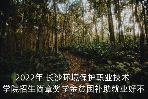 2022年 長沙環(huán)境保護(hù)職業(yè)技術(shù) 學(xué)院招生簡章獎學(xué)金貧困補(bǔ)助就業(yè)好不
