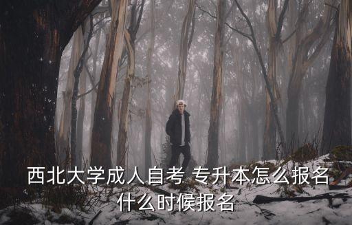  西北大學(xué)成人自考 專升本怎么報名什么時候報名