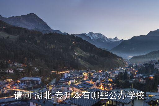 請(qǐng)問 湖北 專升本有哪些公辦學(xué)校
