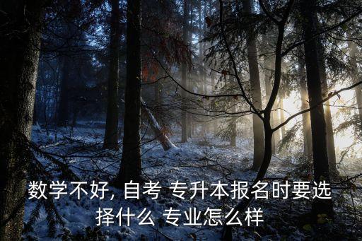 數(shù)學(xué)不好, 自考 專(zhuān)升本報(bào)名時(shí)要選擇什么 專(zhuān)業(yè)怎么樣