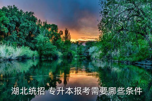  湖北統(tǒng)招 專升本報(bào)考需要哪些條件