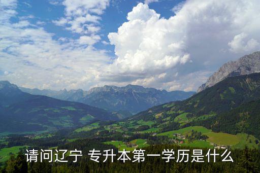 請(qǐng)問遼寧 專升本第一學(xué)歷是什么