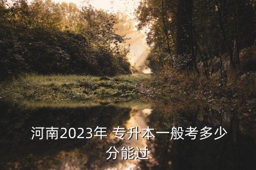  河南2023年 專(zhuān)升本一般考多少分能過(guò)