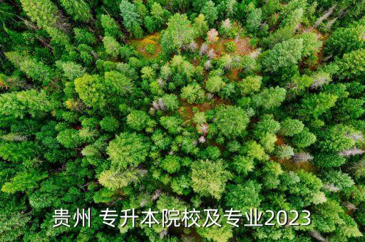 貴州 專(zhuān)升本院校及專(zhuān)業(yè)2023