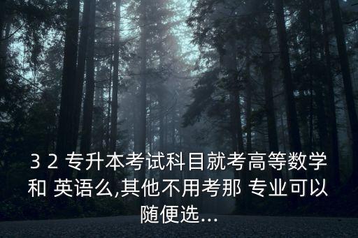 專升本什么專業(yè)不考英語